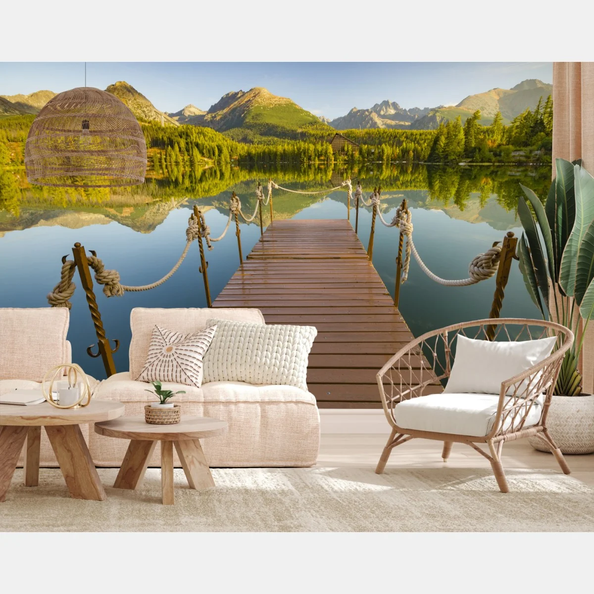 Fototapeta pomost nad jeziorem Strbske Pleso – Wallissimo® Fototapeta pomost nad jeziorem Strbske Pleso – Wallissimo®