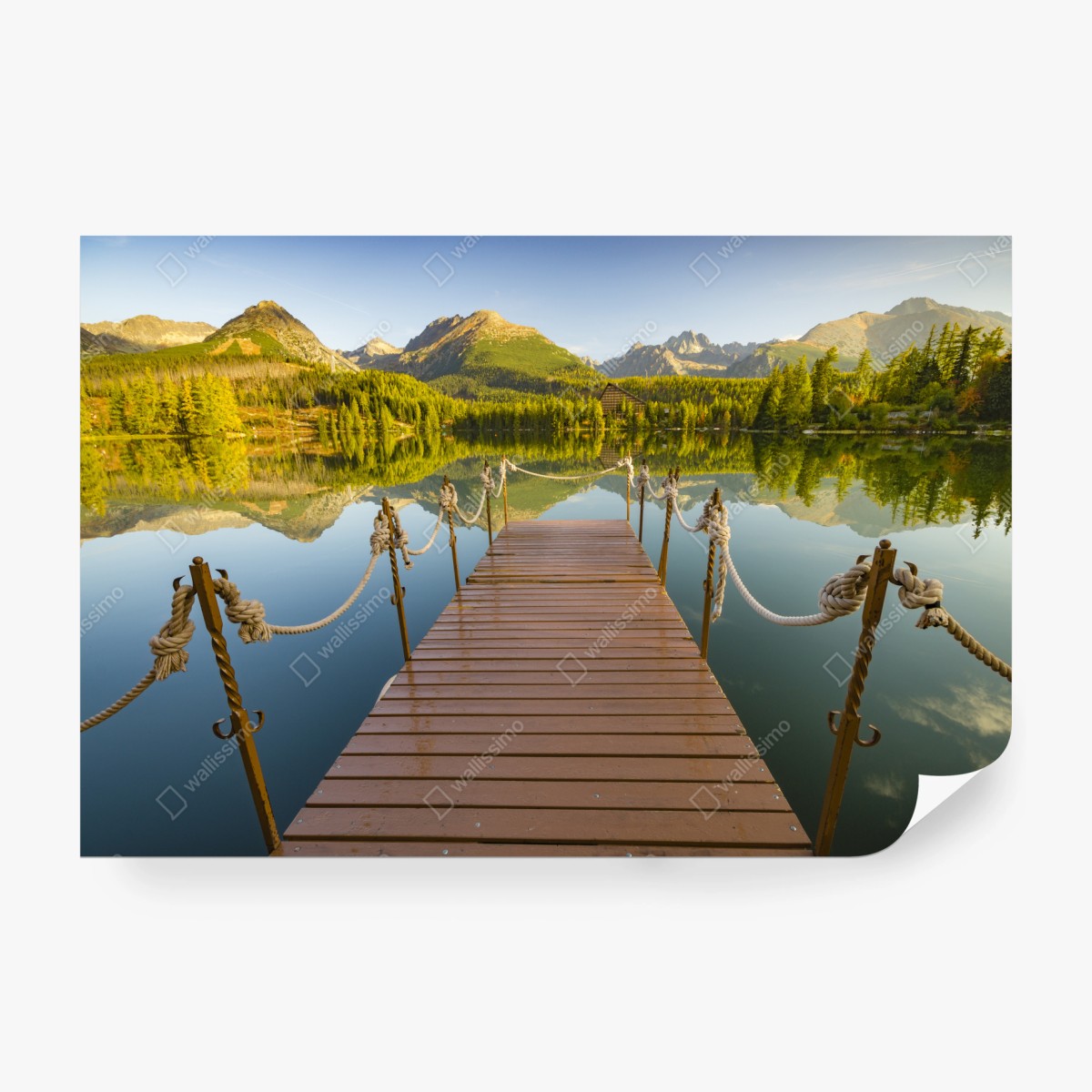 Fototapeta pomost nad jeziorem Strbske Pleso – Wallissimo® Fototapeta pomost nad jeziorem Strbske Pleso – Wallissimo®
