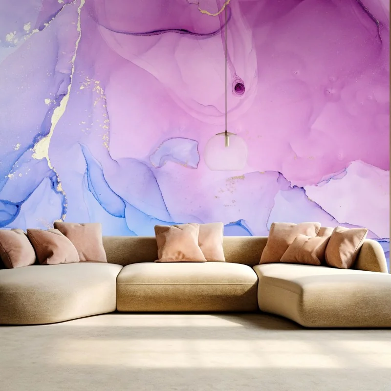 Fototapeta różowo-niebieski marmur abstrakcyjny – Wallissimo® Fototapeta różowo-niebieski marmur abstrakcyjny – Wallissimo®