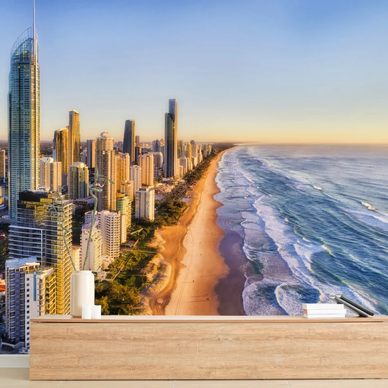 Fototapeta wschód słońca nad Surfers Paradise – Wallissimo® Fototapeta wschód słońca nad Surfers Paradise – Wallissimo®