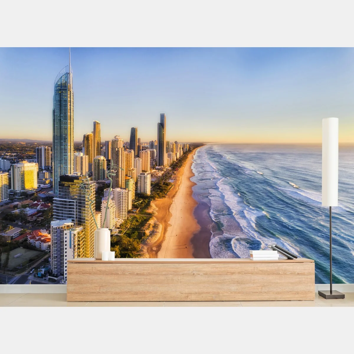 Fototapeta wschód słońca nad Surfers Paradise – Wallissimo® Fototapeta wschód słońca nad Surfers Paradise – Wallissimo®