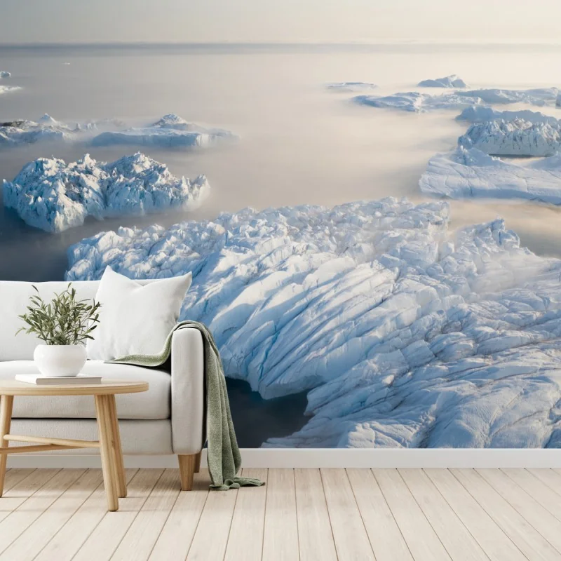 Fototapeta mglista panorama gór lodowych – Wallissimo® Fototapeta mglista panorama gór lodowych – Wallissimo®