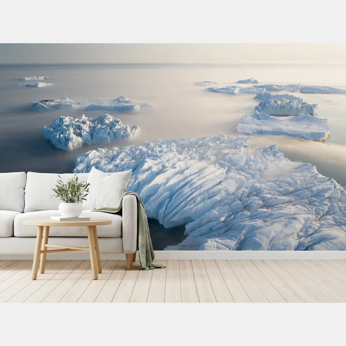 Fototapeta mglista panorama gór lodowych – Wallissimo® Fototapeta mglista panorama gór lodowych – Wallissimo®