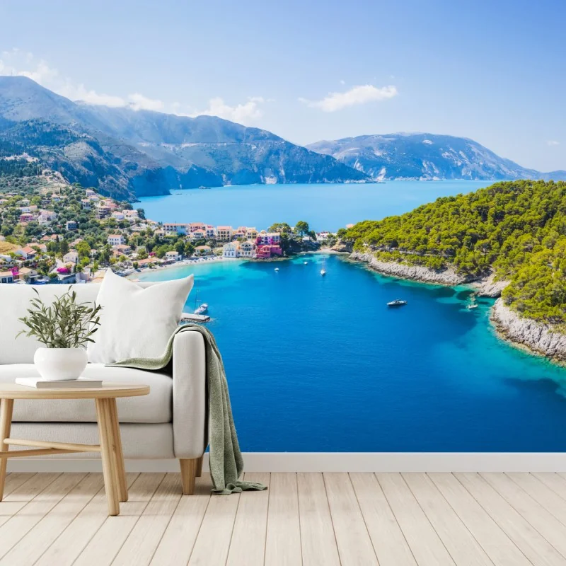 Fototapeta słoneczna zatoka z turkusową wodą – Wallissimo® Fototapeta słoneczna zatoka z turkusową wodą – Wallissimo®