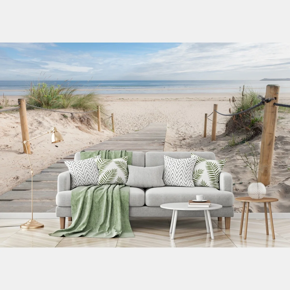 Fototapeta spokojny pomost na plażę – Wallissimo® Fototapeta spokojny pomost na plażę – Wallissimo®