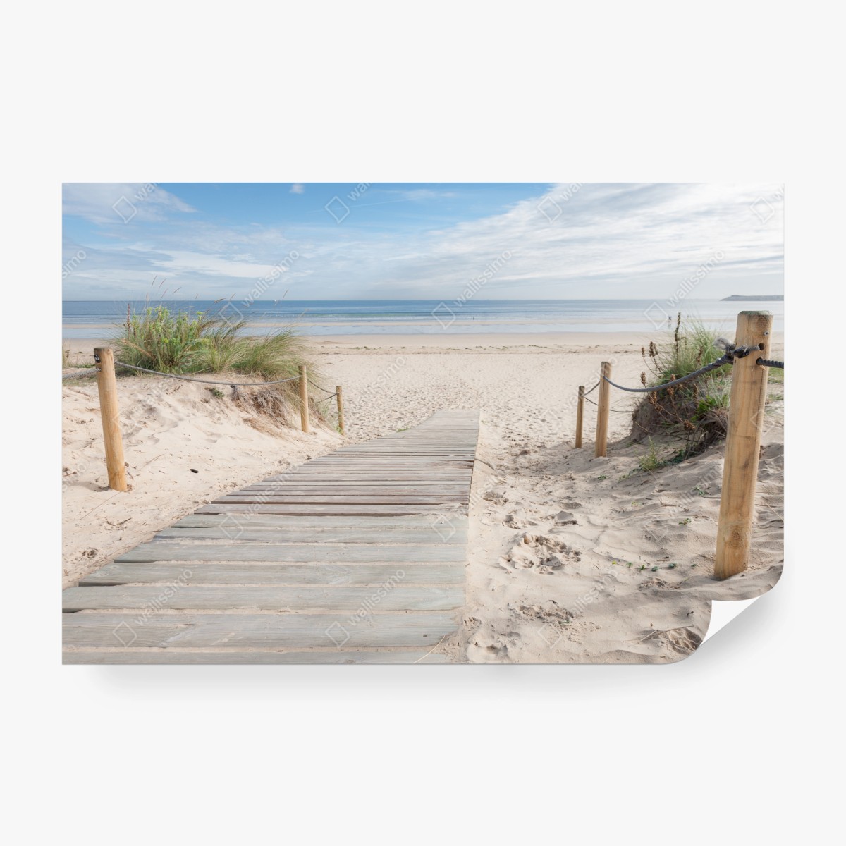 Fototapeta spokojny pomost na plażę – Wallissimo® Fototapeta spokojny pomost na plażę – Wallissimo®