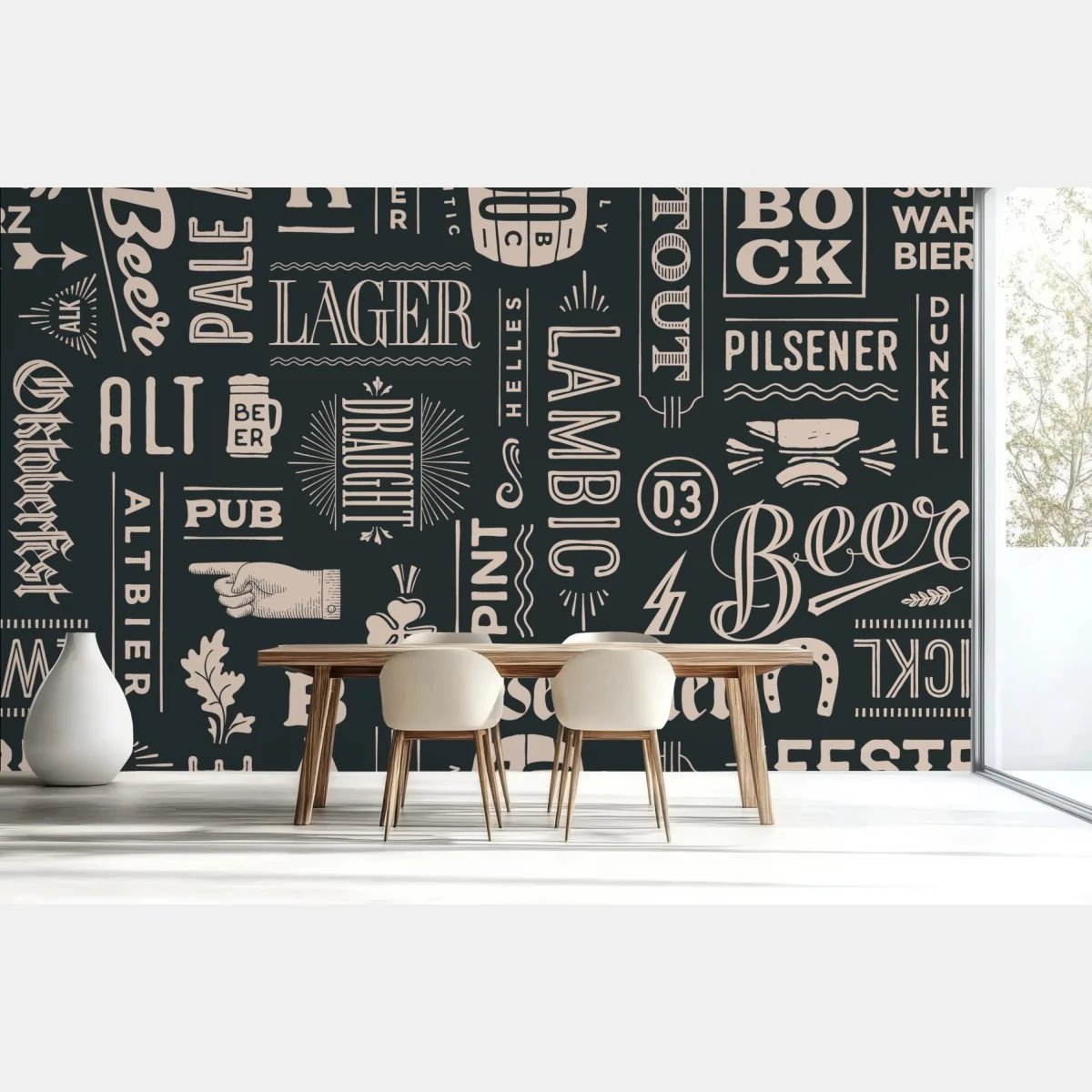 Fototapeta vintage kolaż etykiet piwnych – Wallissimo® Fototapeta vintage kolaż etykiet piwnych – Wallissimo®