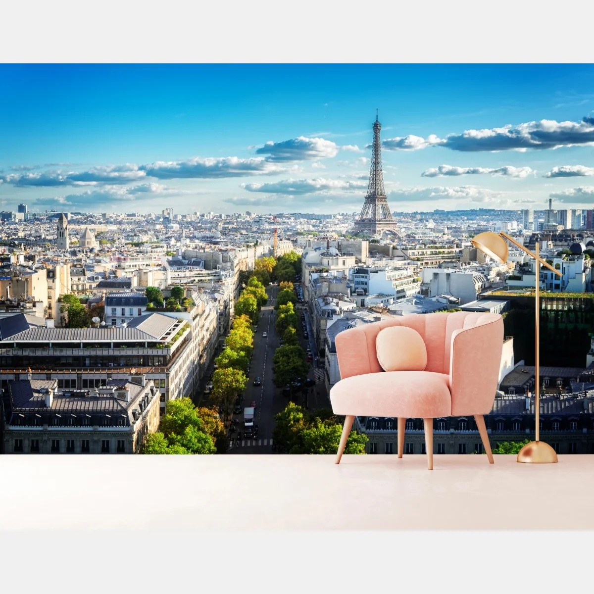 Fototapeta panorama Paryża z Wieżą Eiffla – Wallissimo® Fototapeta panorama Paryża z Wieżą Eiffla – Wallissimo®