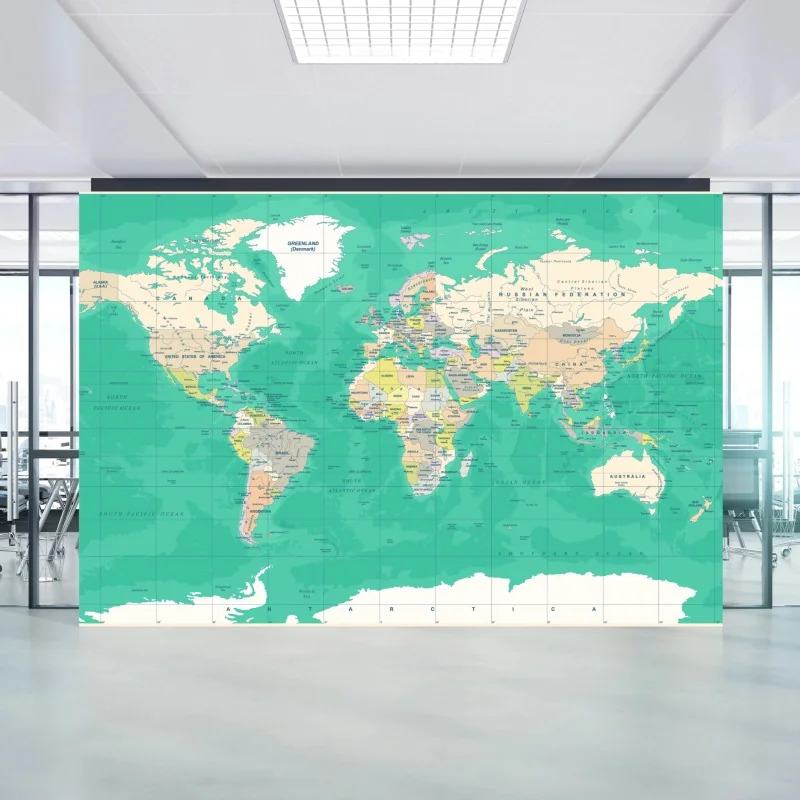 Fototapeta mapa świata w stylu vintage – Wallissimo® Fototapeta mapa świata w stylu vintage – Wallissimo®