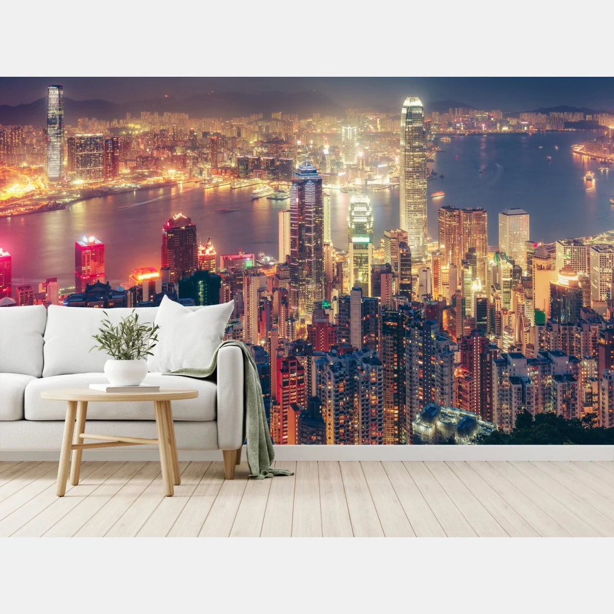 Fototapeta Hongkong nocny widok ze szczytu Victoria Peak – Wallissimo® Fototapeta Hongkong nocny widok ze szczytu Victoria Peak – Wallissimo®