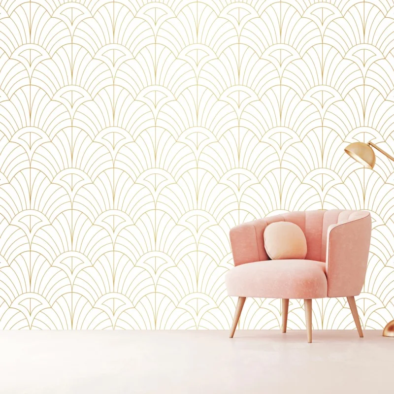 Fototapeta złoty wzór art deco – Wallissimo® Fototapeta złoty wzór art deco – Wallissimo®