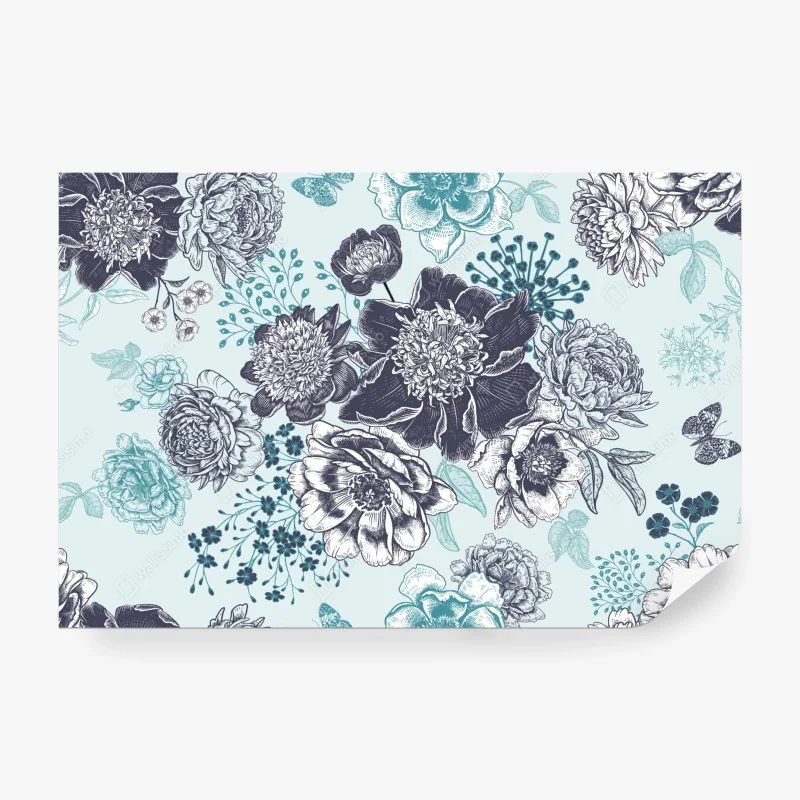 Fototapeta wzór z tropikalnymi liśćmi monstera – Wallissimo®