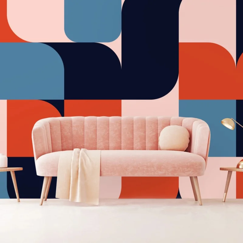 Fototapeta odważny geometryczny wzór retro – Wallissimo® Fototapeta odważny geometryczny wzór retro – Wallissimo®