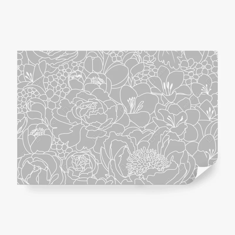 Fototapeta spokojny botaniczny wzór lotosu – Wallissimo®