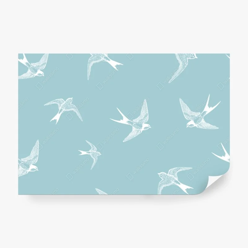 Fototapeta zielony akwarelowy wzór liści – Wallissimo®