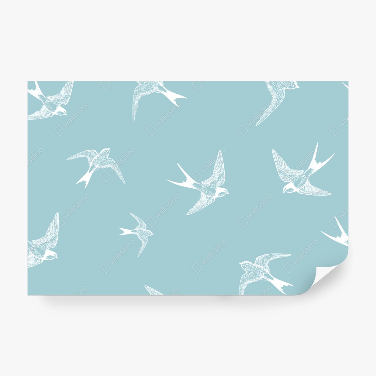 Fototapeta pastelowy wzór z jaskółkami – Wallissimo® Fototapeta pastelowy wzór z jaskółkami – Wallissimo®
