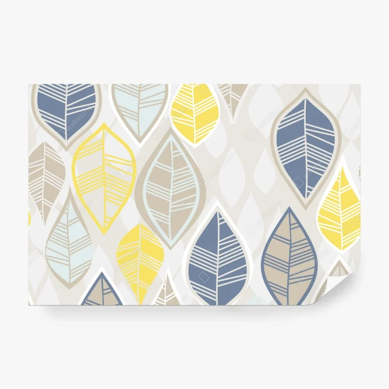 Fototapeta retro wzór surfingowy z furgonetką i falami – Wallissimo®