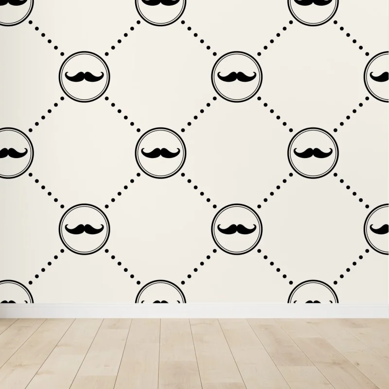 Fototapeta zabawny wzór wąsów – Wallissimo® Fototapeta zabawny wzór wąsów – Wallissimo®