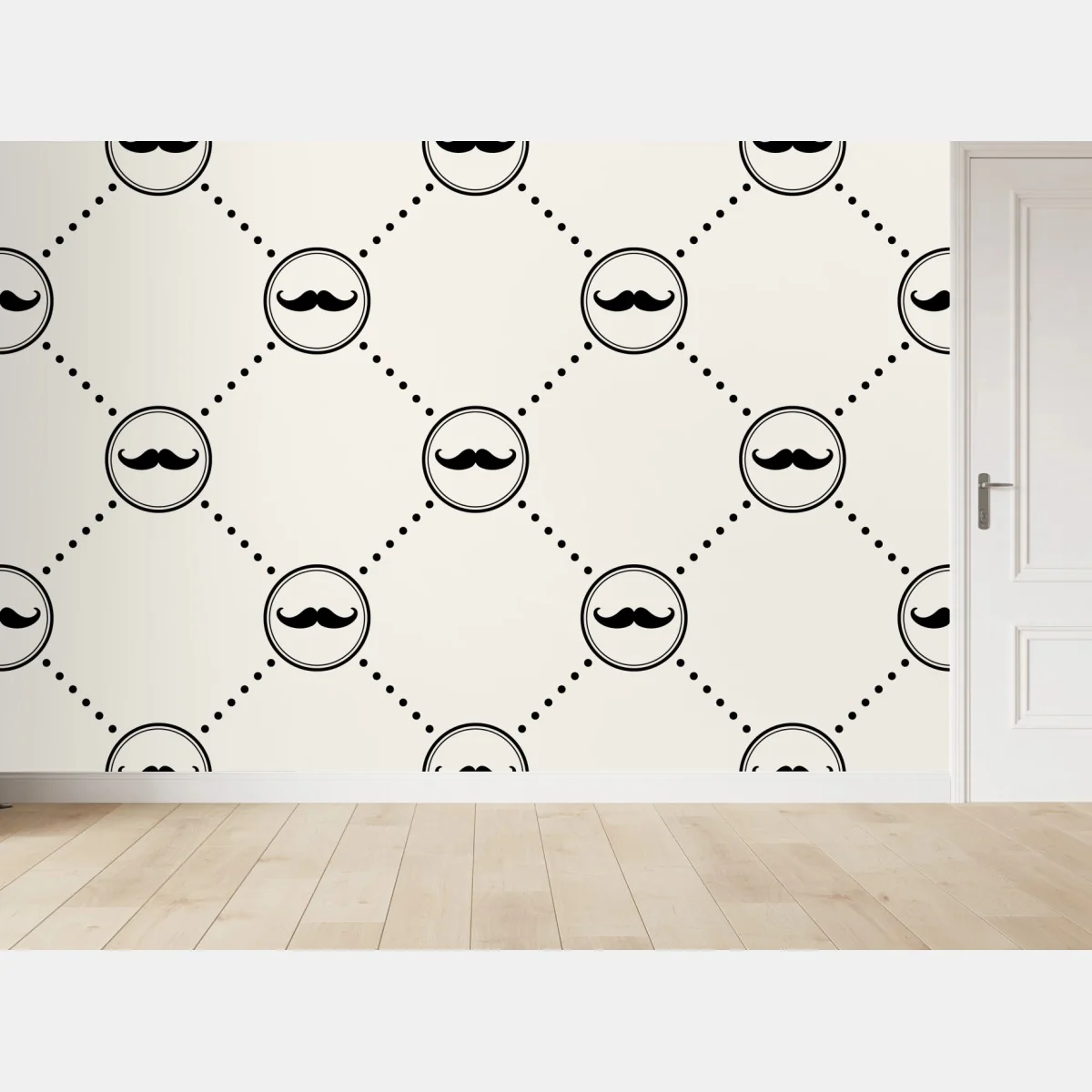 Fototapeta zabawny wzór wąsów – Wallissimo® Fototapeta zabawny wzór wąsów – Wallissimo®