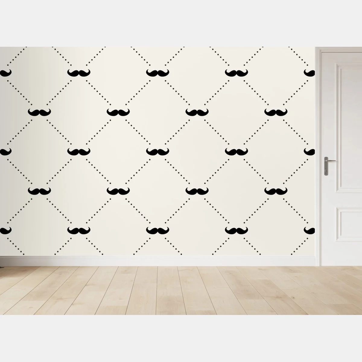 Fototapeta zabawny wzór z wąsami – Wallissimo® Fototapeta zabawny wzór z wąsami – Wallissimo®