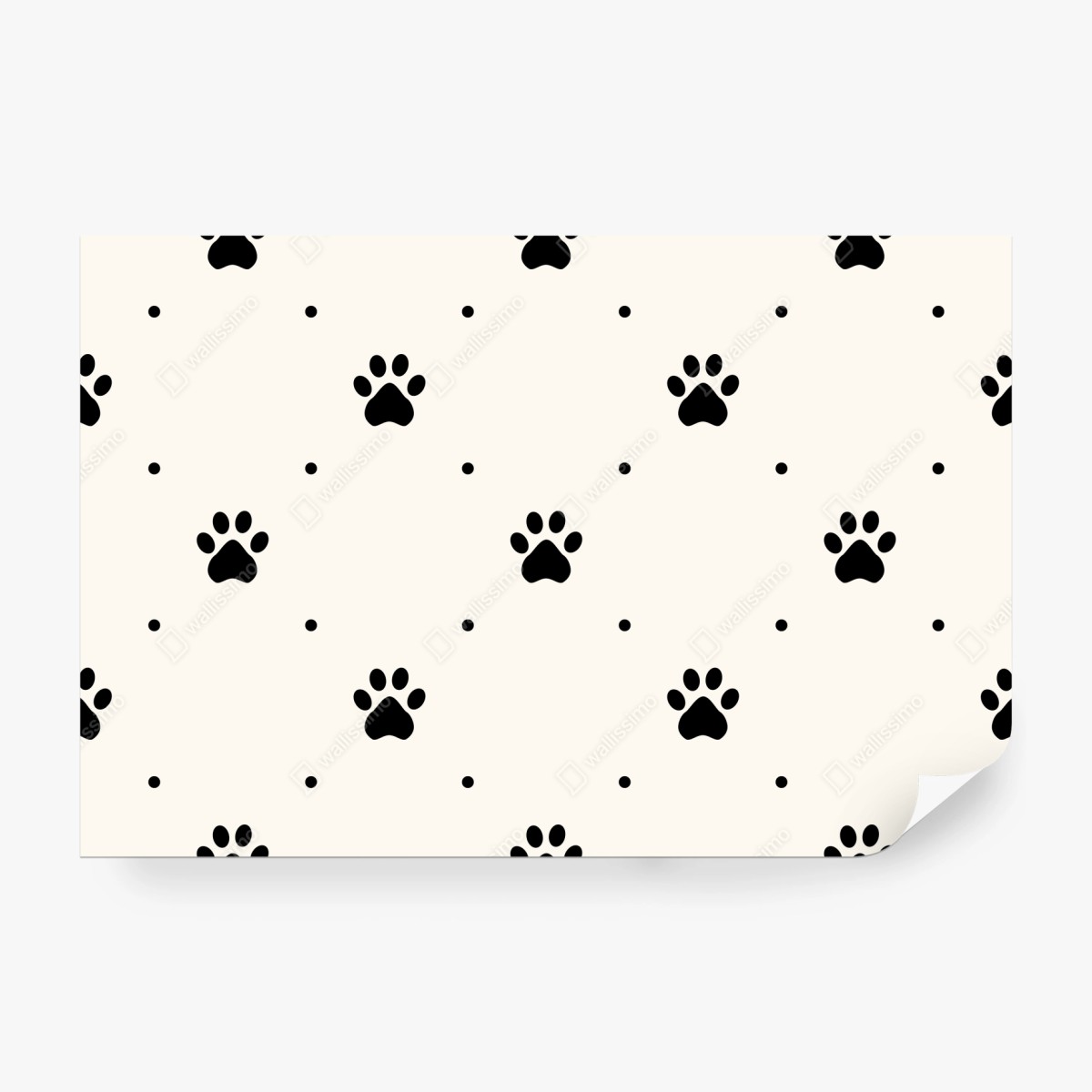 Fototapeta zabawny wzór z łapkami – Wallissimo® Fototapeta zabawny wzór z łapkami – Wallissimo®