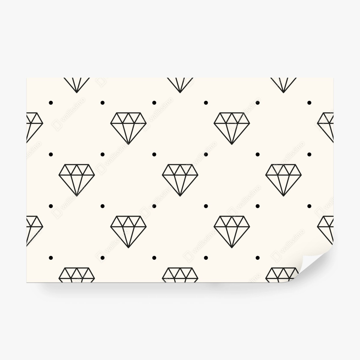 Fototapeta minimalistyczny wzór diamentów z kropkami – Wallissimo® Fototapeta minimalistyczny wzór diamentów z kropkami – Wallissimo®