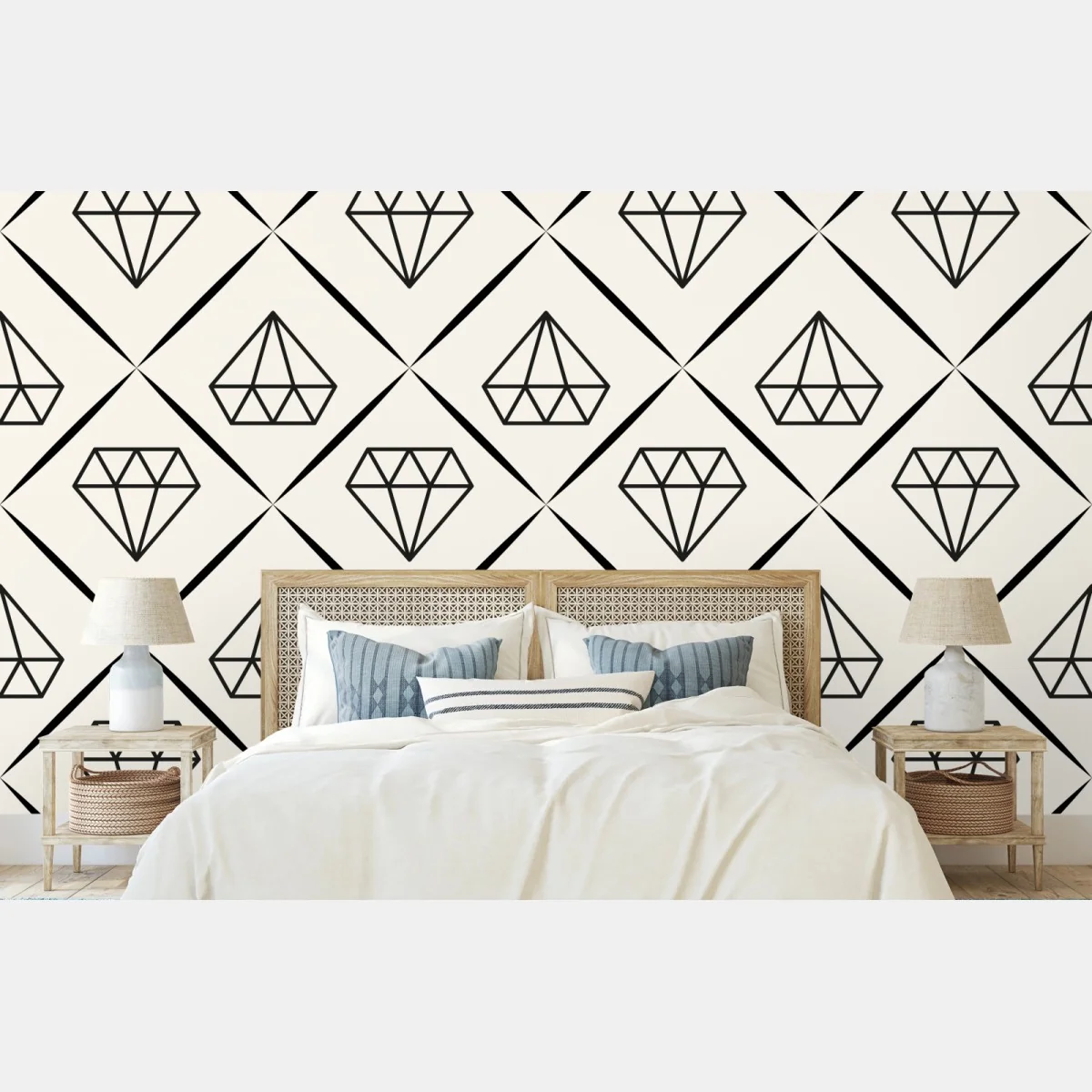 Fototapeta geometryczny wzór z diamentami – Wallissimo®