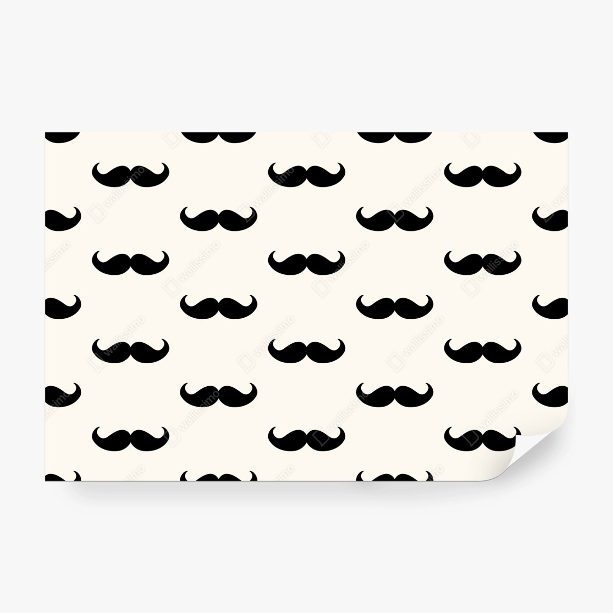 Fototapeta czarny wzór wąsów na beżowym tle – Wallissimo® Fototapeta czarny wzór wąsów na beżowym tle – Wallissimo®