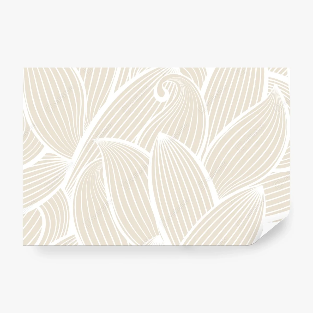 Fototapeta delikatny beżowy botaniczny wzór – Wallissimo® Fototapeta delikatny beżowy botaniczny wzór – Wallissimo®