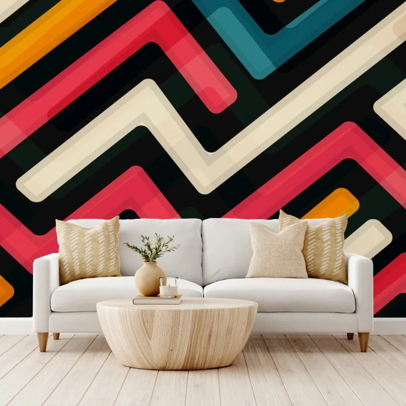 Fototapeta kolorowy geometryczny wzór labiryntu – Wallissimo® Fototapeta kolorowy geometryczny wzór labiryntu – Wallissimo®