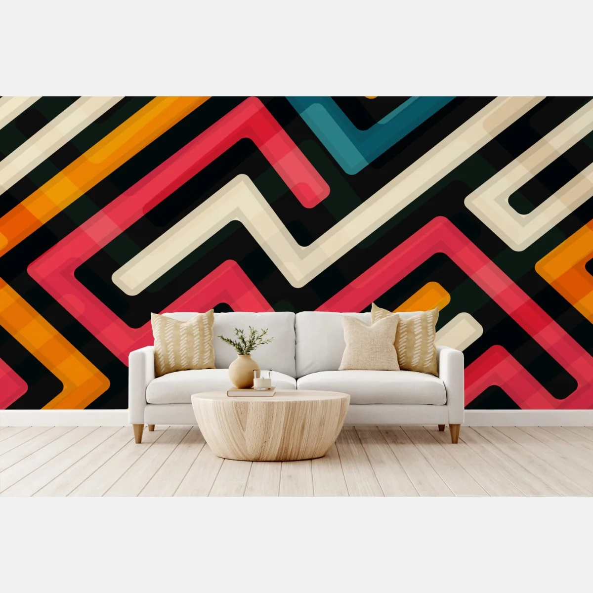 Fototapeta kolorowy geometryczny wzór labiryntu – Wallissimo® Fototapeta kolorowy geometryczny wzór labiryntu – Wallissimo®