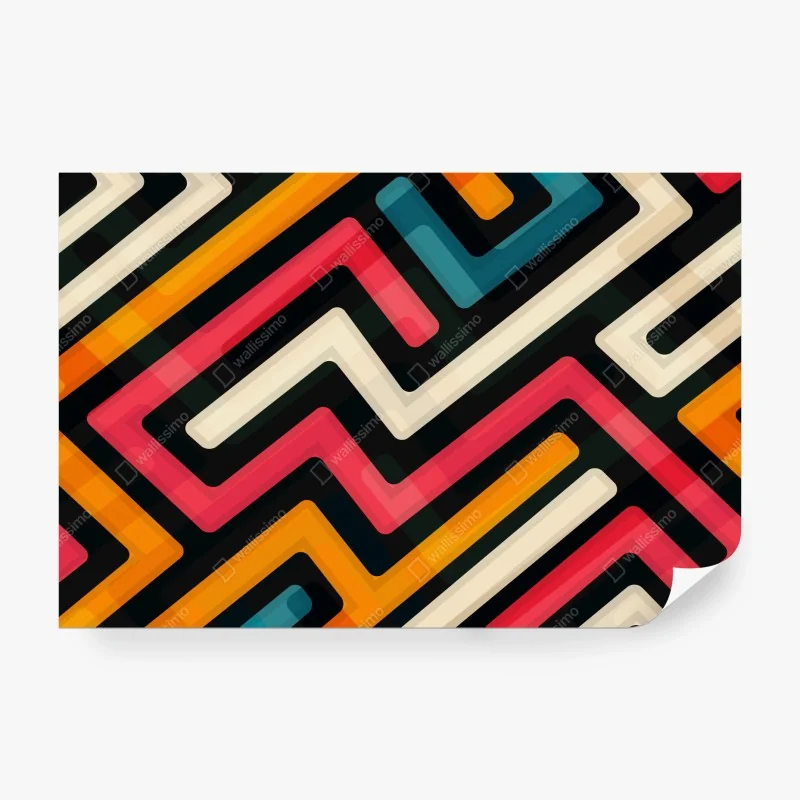 Fototapeta droga przez las iglasty do gór i lodowcowego jeziora – Wallissimo®