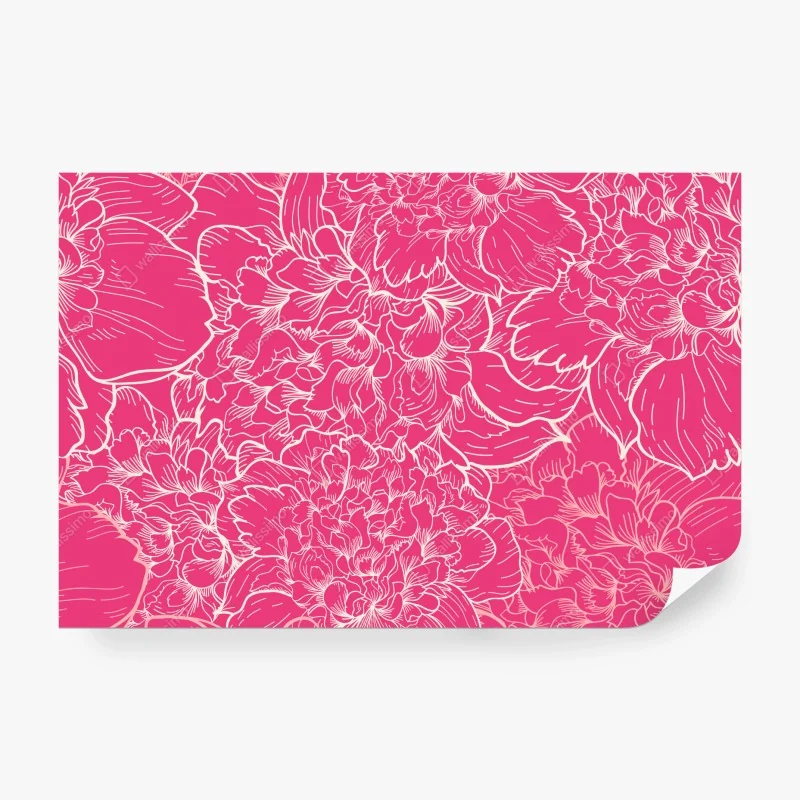 Fototapeta monochromatyczny wzór kwiatowy – Wallissimo®