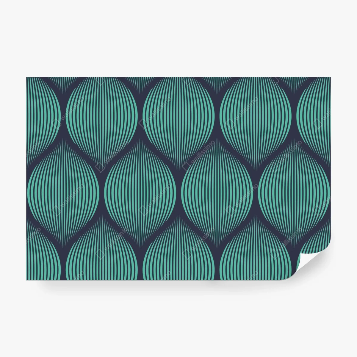 Fototapeta turkusowy geometryczny motyw łezki – Wallissimo® Fototapeta turkusowy geometryczny motyw łezki – Wallissimo®