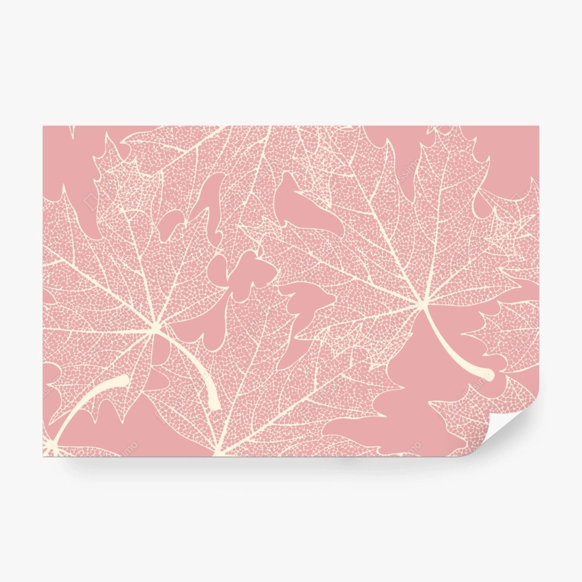 Fototapeta delikatny różowy wzór liści – Wallissimo® Fototapeta delikatny różowy wzór liści – Wallissimo®