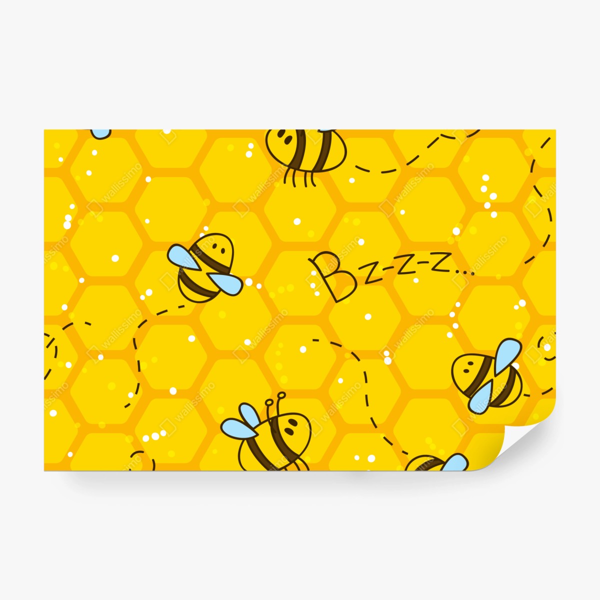 Fototapeta uroczy wzór z pszczołami i plastrem miodu – Wallissimo® Fototapeta uroczy wzór z pszczołami i plastrem miodu – Wallissimo®