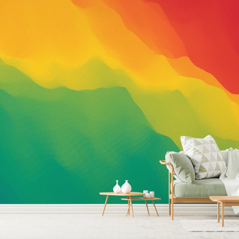 Fototapeta żywy warstwowy gradient górski – Wallissimo® Fototapeta żywy warstwowy gradient górski – Wallissimo®