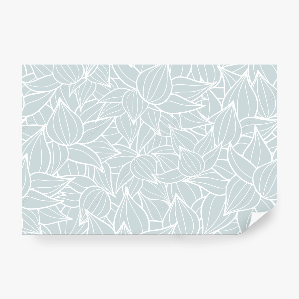 Fototapeta delikatny turkusowy wzór liści – Wallissimo® Fototapeta delikatny turkusowy wzór liści – Wallissimo®