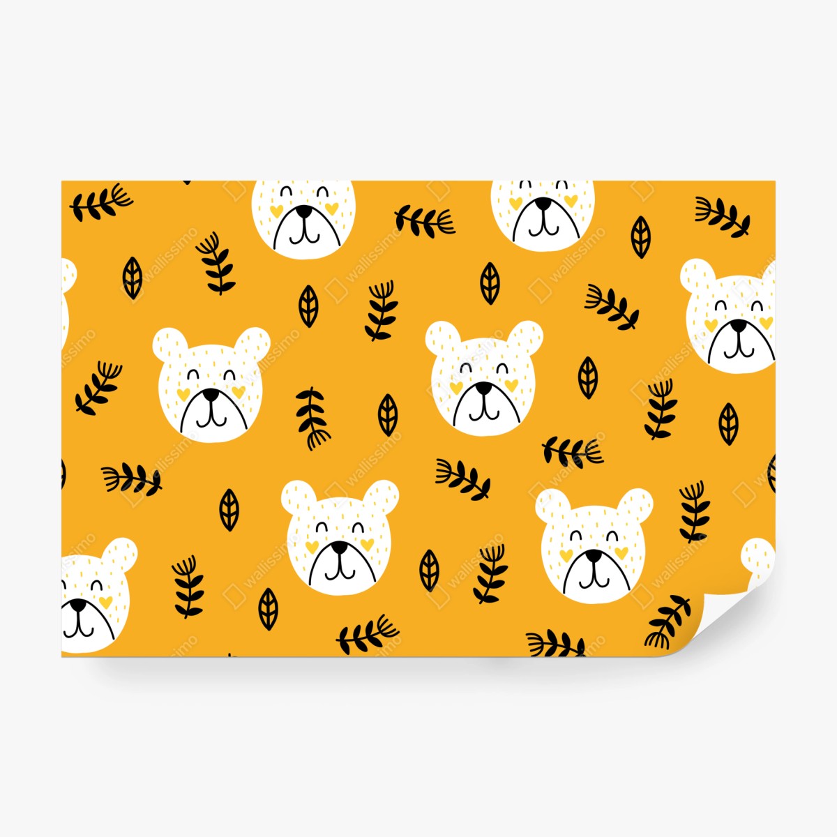 Fototapeta uroczy wzór z misiem do pokoju dziecięcego – Wallissimo® Fototapeta uroczy wzór z misiem do pokoju dziecięcego – Wallissimo®