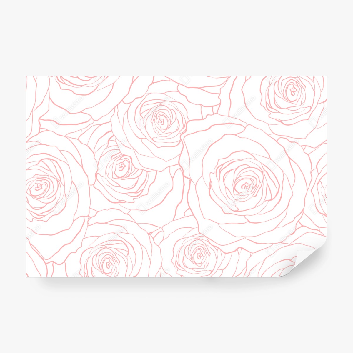 Fototapeta delikatny wzór różowych róż – Wallissimo® Fototapeta delikatny wzór różowych róż – Wallissimo®