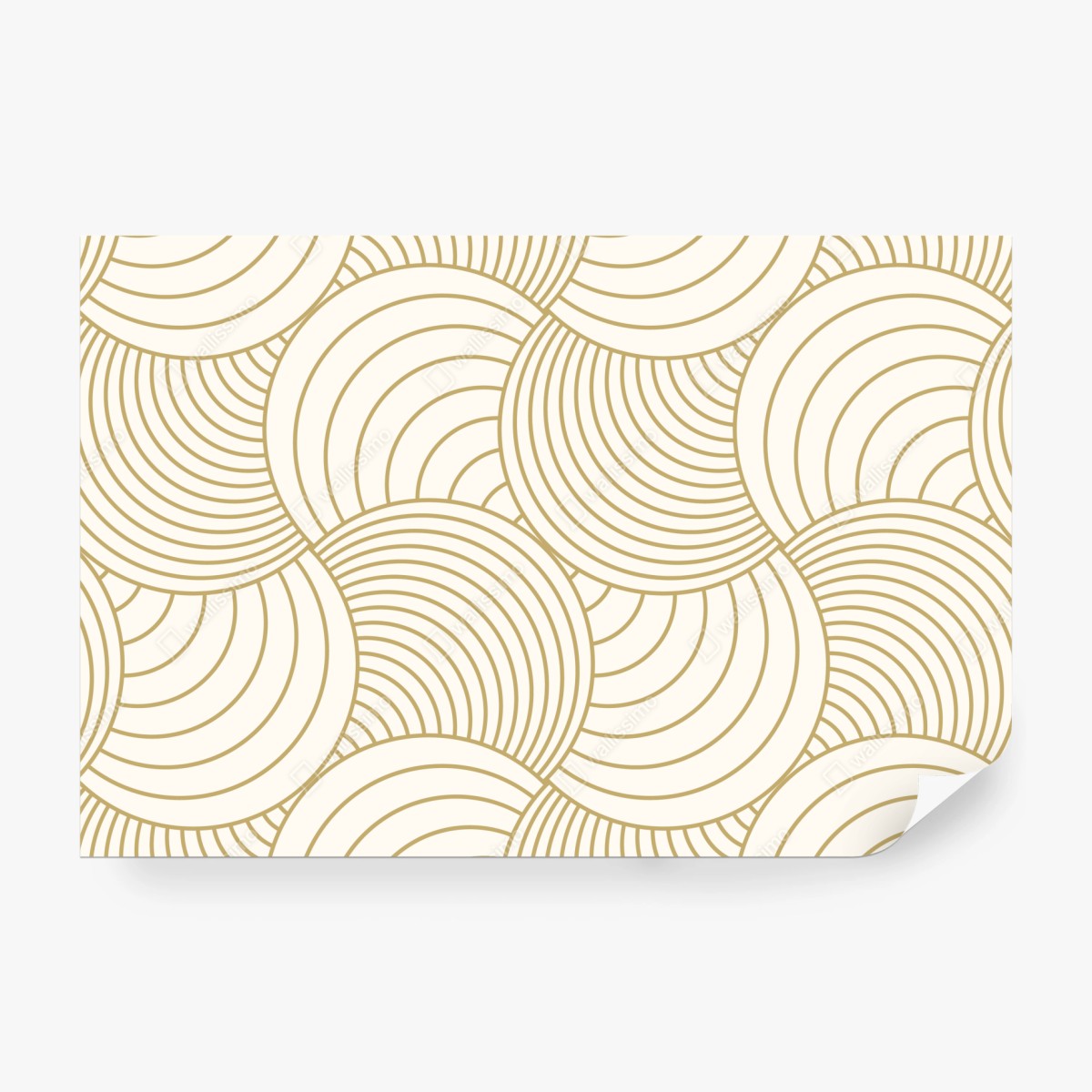 Fototapeta złoty art deco wzór okręgów – Wallissimo® Fototapeta złoty art deco wzór okręgów – Wallissimo®