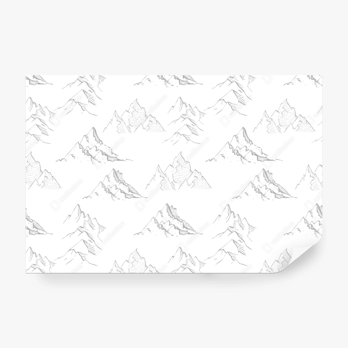 Fototapeta ręcznie rysowany wzór górski – Wallissimo® Fototapeta ręcznie rysowany wzór górski – Wallissimo®