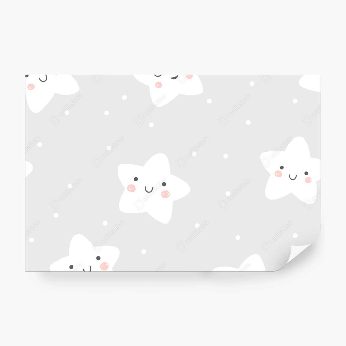 Fototapeta urocze uśmiechnięte gwiazdki do pokoju dziecięcego – Wallissimo® Fototapeta urocze uśmiechnięte gwiazdki do pokoju dziecięcego – Wallissimo®