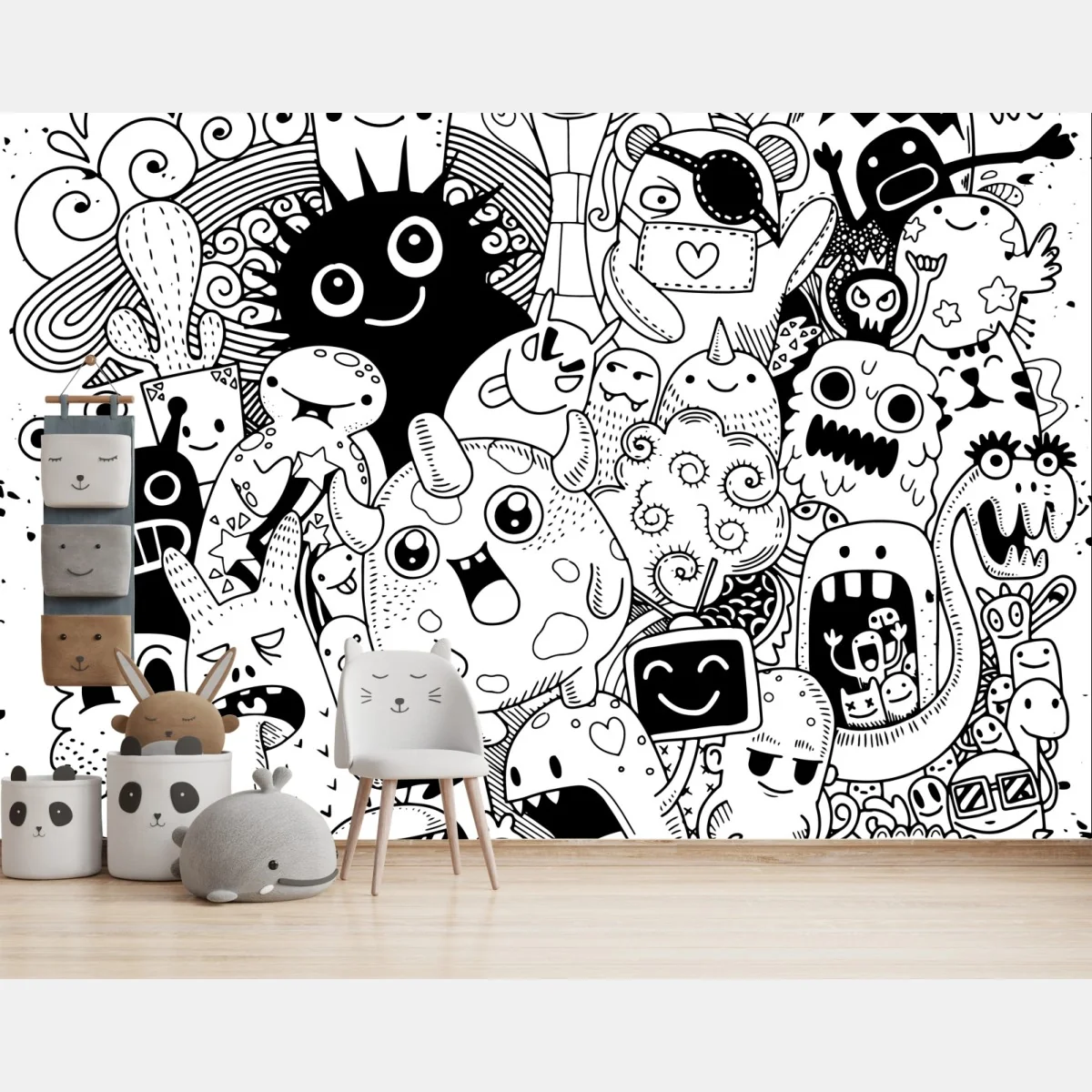 Fototapeta zabawny rysunek z potworami – Wallissimo® Fototapeta zabawny rysunek z potworami – Wallissimo®