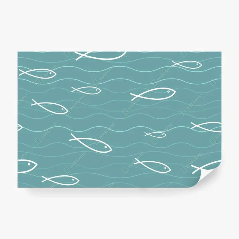 Fototapeta pastelowy wzór łusek syreny – Wallissimo®
