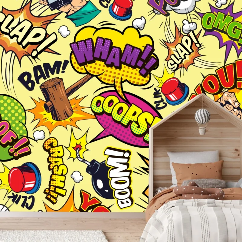 Fototapeta retro kolaż komiksowy w stylu pop-art – Wallissimo® Fototapeta retro kolaż komiksowy w stylu pop-art – Wallissimo®