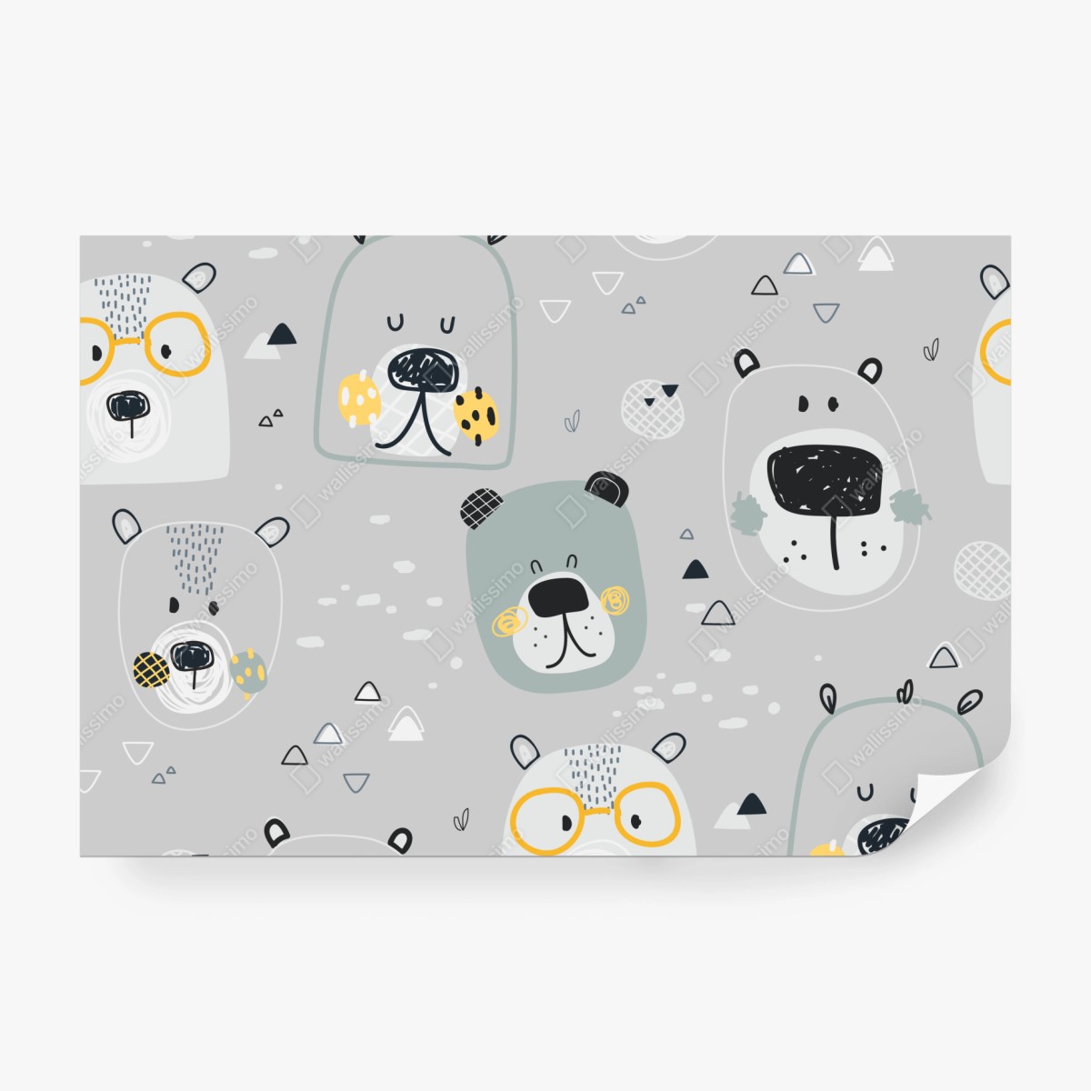 Fototapeta wzór z zabawnymi misiami do pokoju dziecięcego – Wallissimo® Fototapeta wzór z zabawnymi misiami do pokoju dziecięcego – Wallissimo®