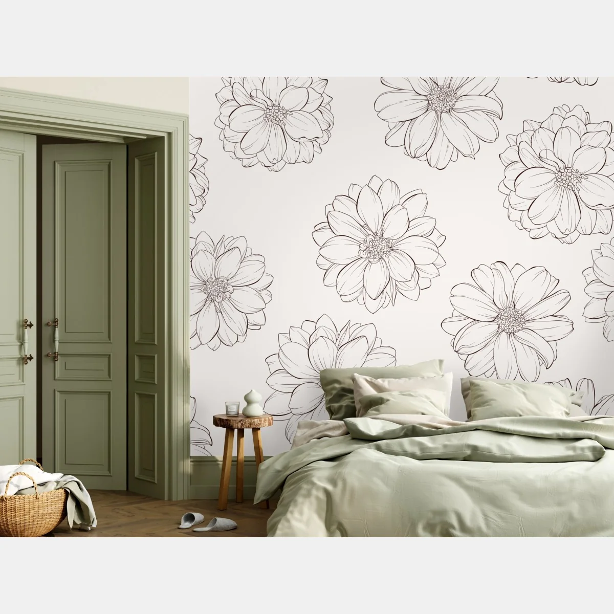 Fototapeta delikatny wzór kwiatowy w odcieniach beżu – Wallissimo® Fototapeta delikatny wzór kwiatowy w odcieniach beżu – Wallissimo®