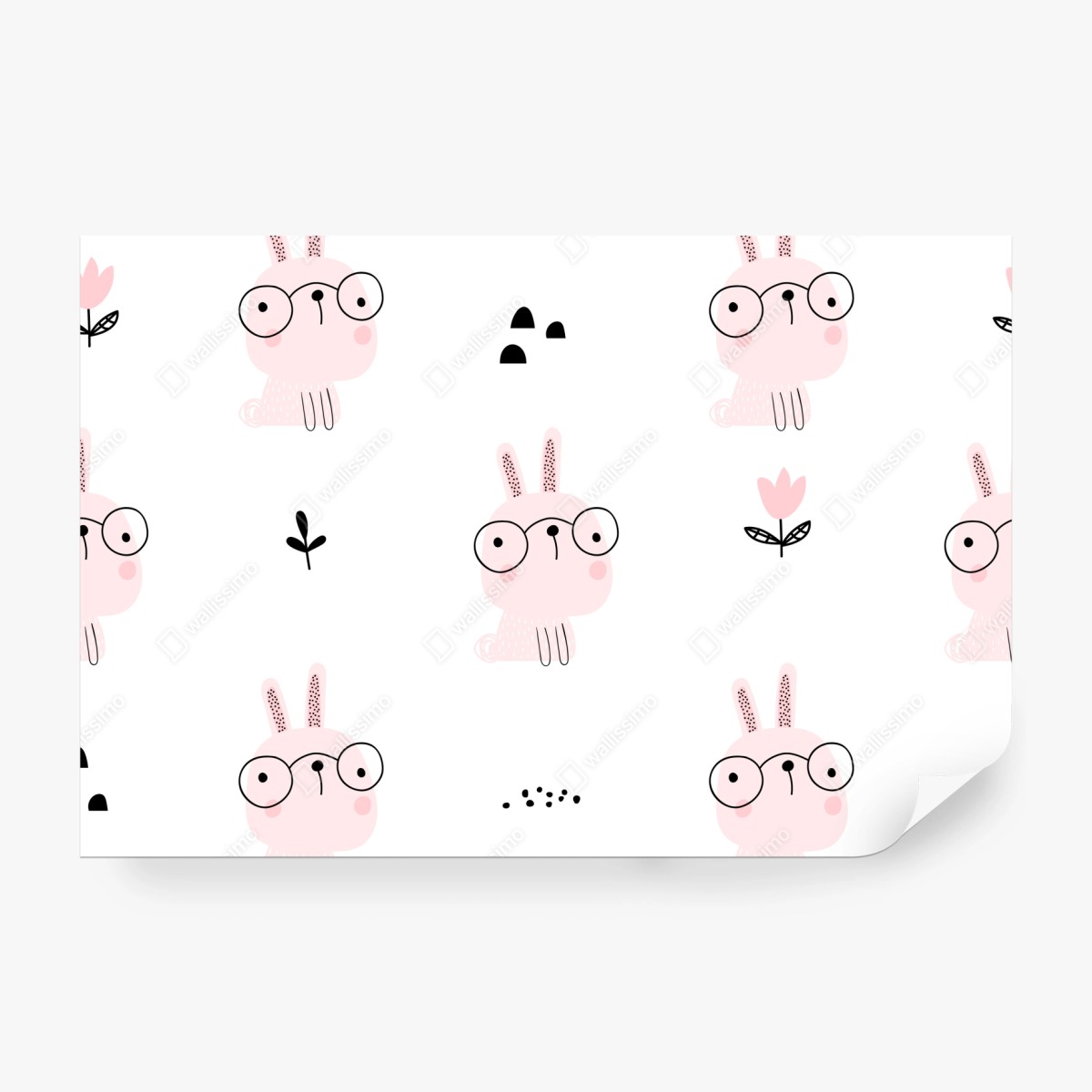 Fototapeta uroczy różowy wzór króliczka do pokoju dziecięcego – Wallissimo® Fototapeta uroczy różowy wzór króliczka do pokoju dziecięcego – Wallissimo®