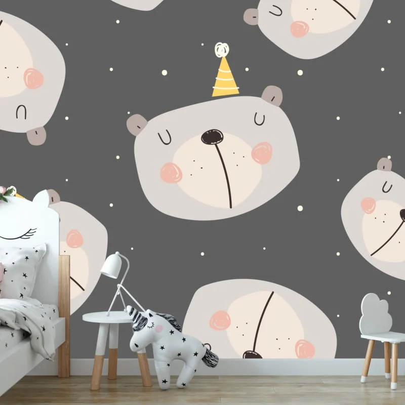 Fototapeta pastelowe śpiące misie wzór do pokoju dziecięcego – Wallissimo® Fototapeta pastelowe śpiące misie wzór do pokoju dziecięcego – Wallissimo®